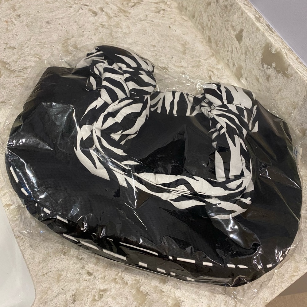 2/$10 Zebra Print Black Handbag